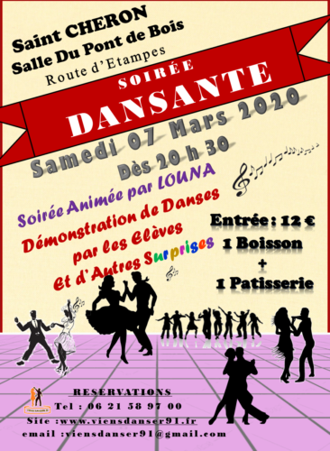 EVENEMENT : Samedi 07 Mars 2020 Soirée Dansante